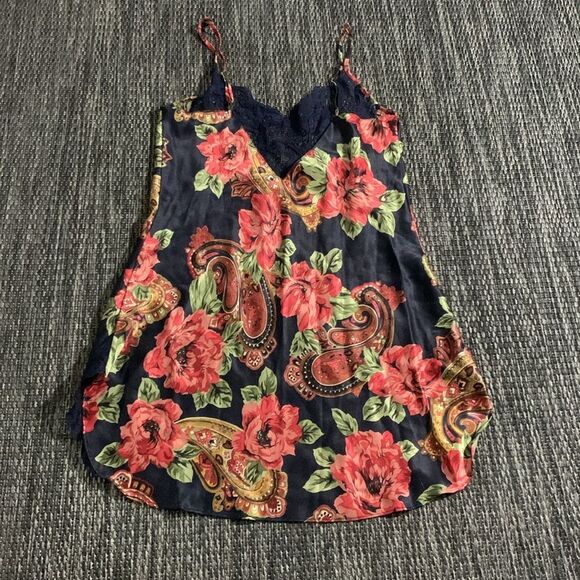 Victoria's Secret Vintage Slip Dress Floral Gold Label Y2K - Picture 2 of 6